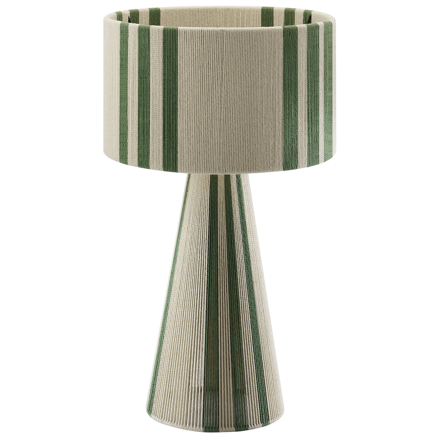 Gia Handwoven Cotton Thread Striped or Plain Table Lamp by Furniture for America