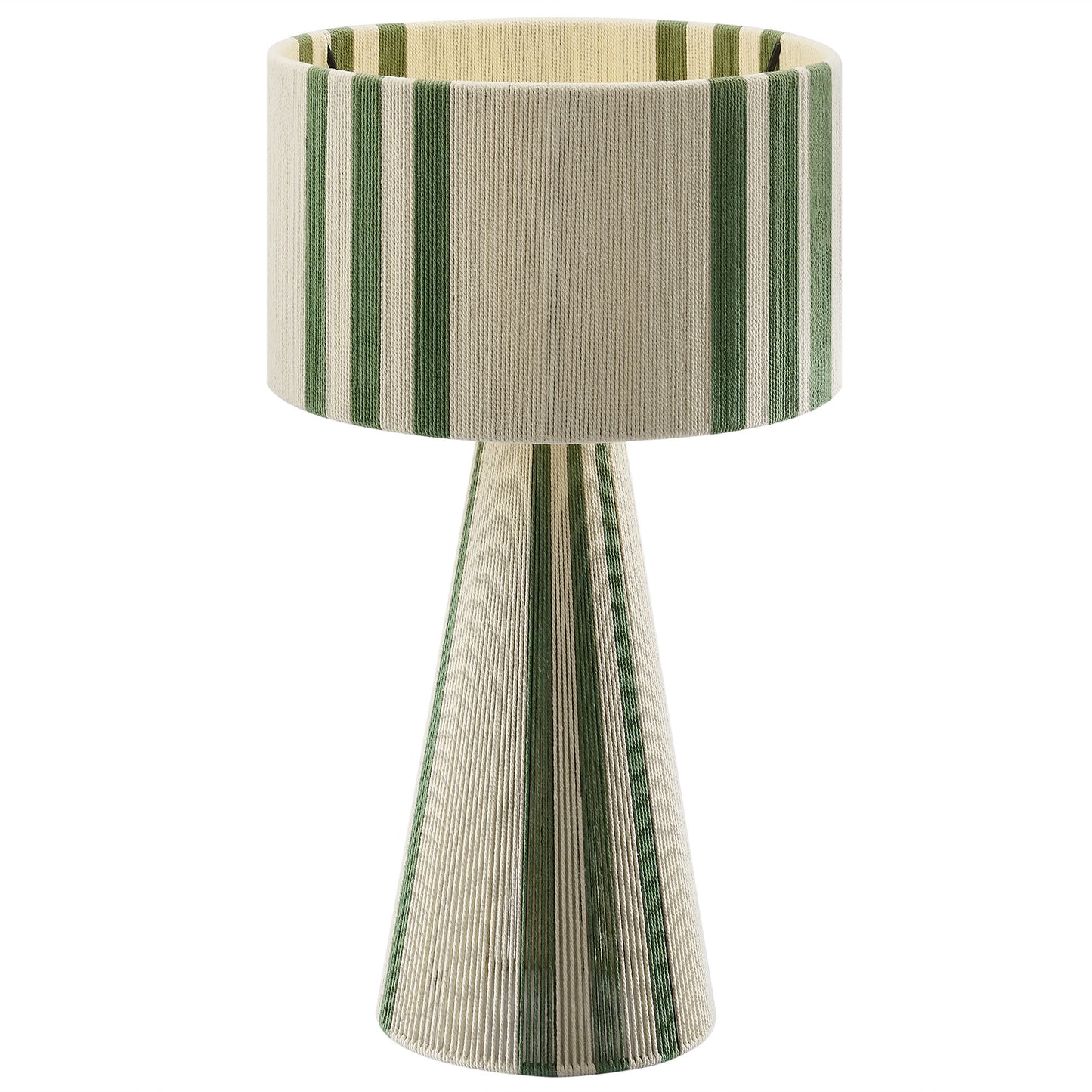 Gia Handwoven Cotton Thread Striped or Plain Table Lamp by Furniture for America