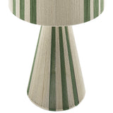 Acacia Handwoven Cotton Thread Striped or Plain Table Lamp in Basil Green