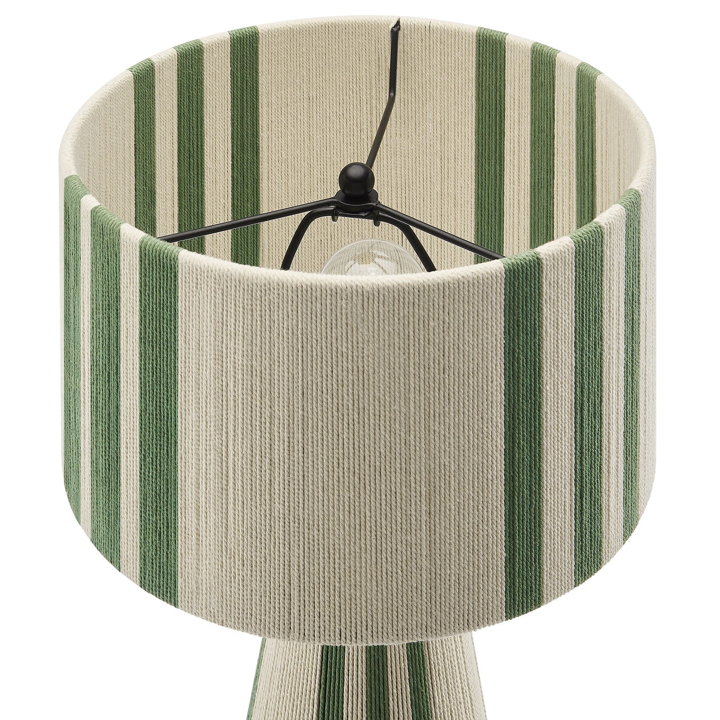 Gia Handwoven Cotton Thread Striped or Plain Table Lamp by Furniture for America