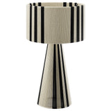 Acacia Handwoven Cotton Thread Striped or Plain Table Lamp in Black