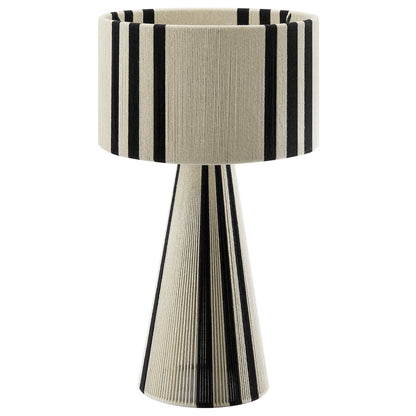 Gia Handwoven Cotton Thread Striped or Plain Table Lamp by Furniture for America