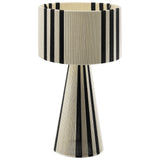 Acacia Handwoven Cotton Thread Striped or Plain Table Lamp in Black
