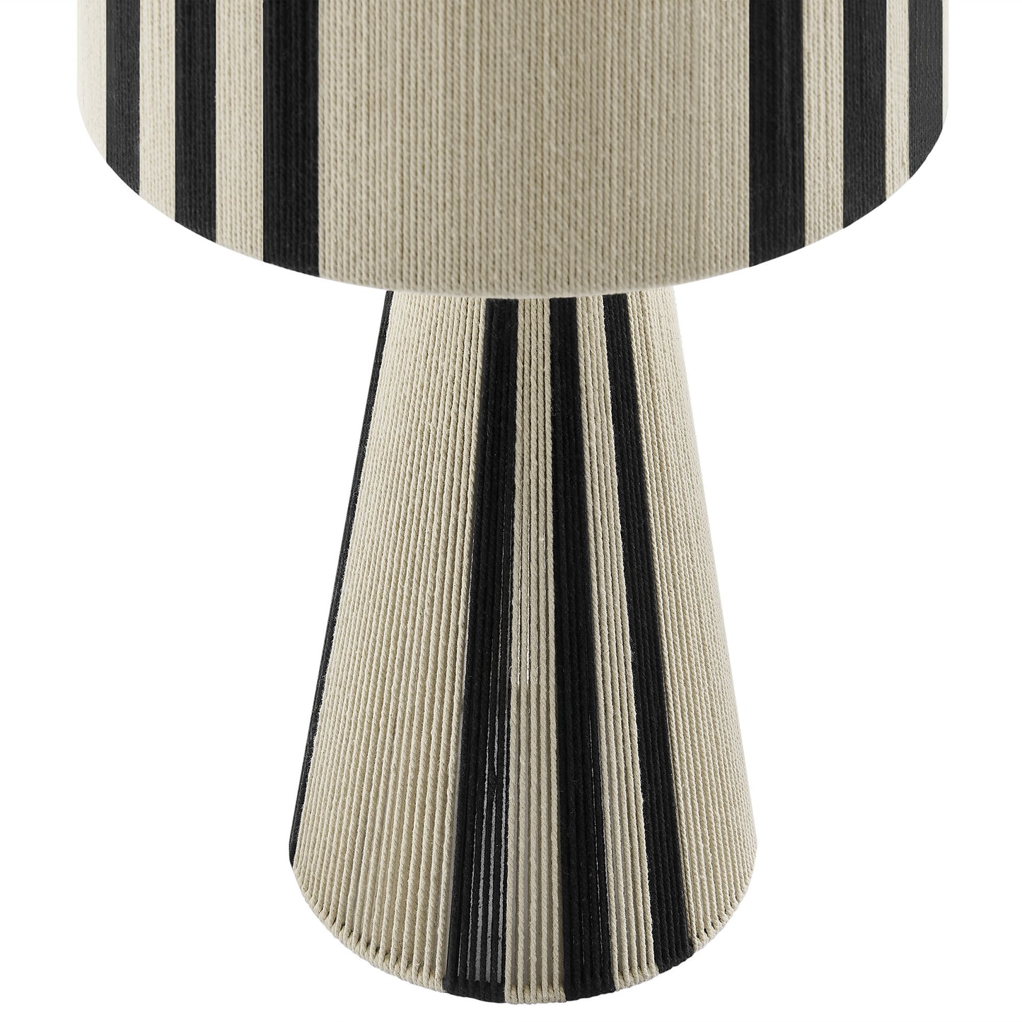 Gia Handwoven Cotton Thread Striped or Plain Table Lamp by Furniture for America