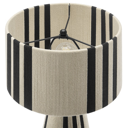 Gia Handwoven Cotton Thread Striped or Plain Table Lamp by Furniture for America