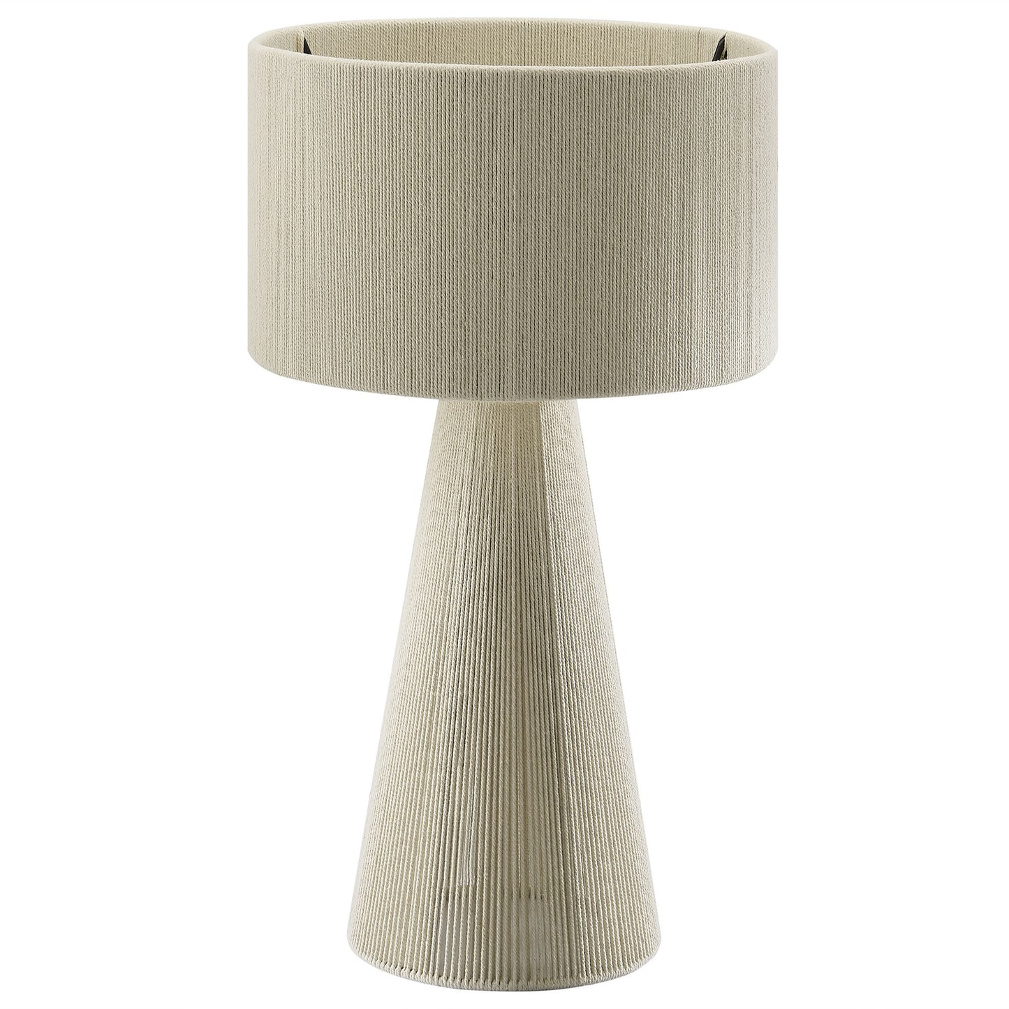 Gia Handwoven Cotton Thread Striped or Plain Table Lamp by Furniture for America