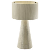 Acacia Handwoven Cotton Thread Striped or Plain Table Lamp in Natural