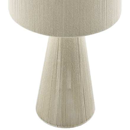 Gia Handwoven Cotton Thread Striped or Plain Table Lamp in Natural