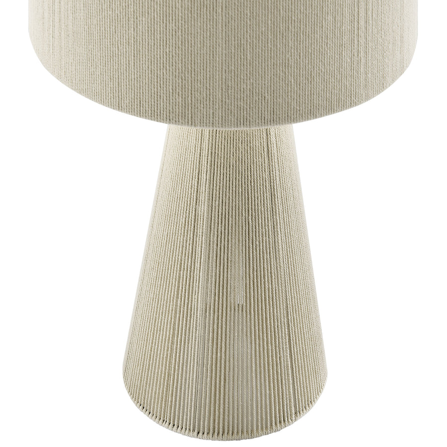 Acacia Handwoven Cotton Thread Striped or Plain Table Lamp in Natural