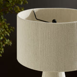 Acacia Handwoven Cotton Thread Striped or Plain Table Lamp in Natural