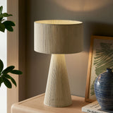 Acacia Handwoven Cotton Thread Striped or Plain Table Lamp in Natural
