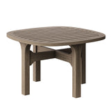 Lark 3-Piece Outdoor Patio Teak Wood Furniture Set with Lounge Chairs and Side Table in Weathered Gray Flint