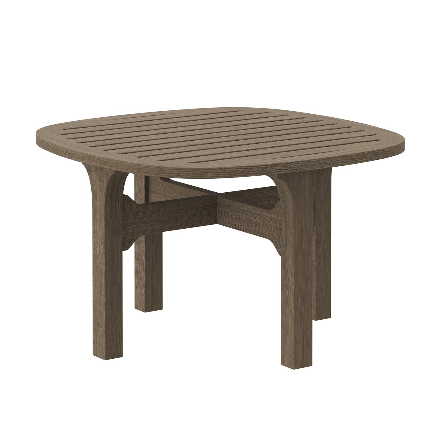 Saratoga Outdoor Patio Teak Wood 3-Piece Chaise Lounge Furniture Set in Weathered Gray Pebble