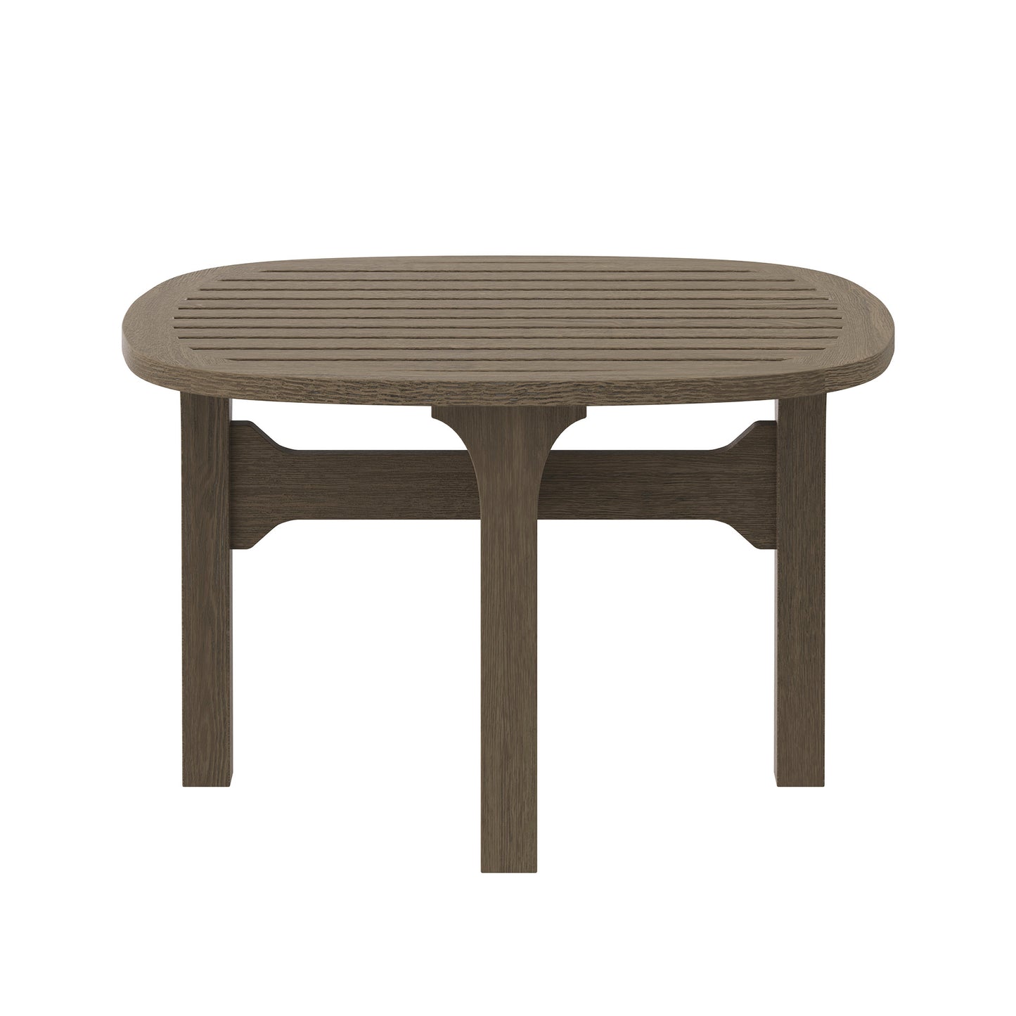 Saratoga Square Outdoor Patio Teak Wood Side Table by Furniture For America