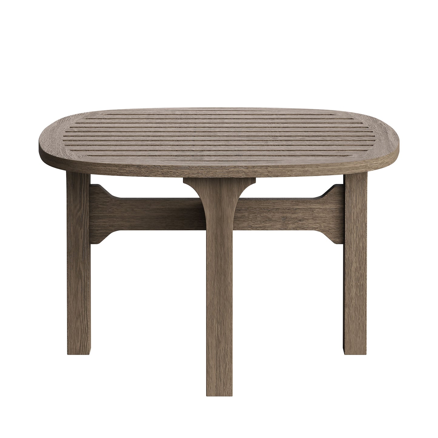 Saratoga Square Outdoor Patio Teak Wood Side Table by Furniture For America