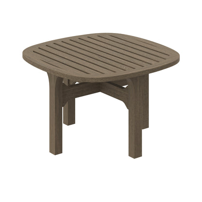 Saratoga Square Outdoor Patio Teak Wood Side Table by Furniture For America