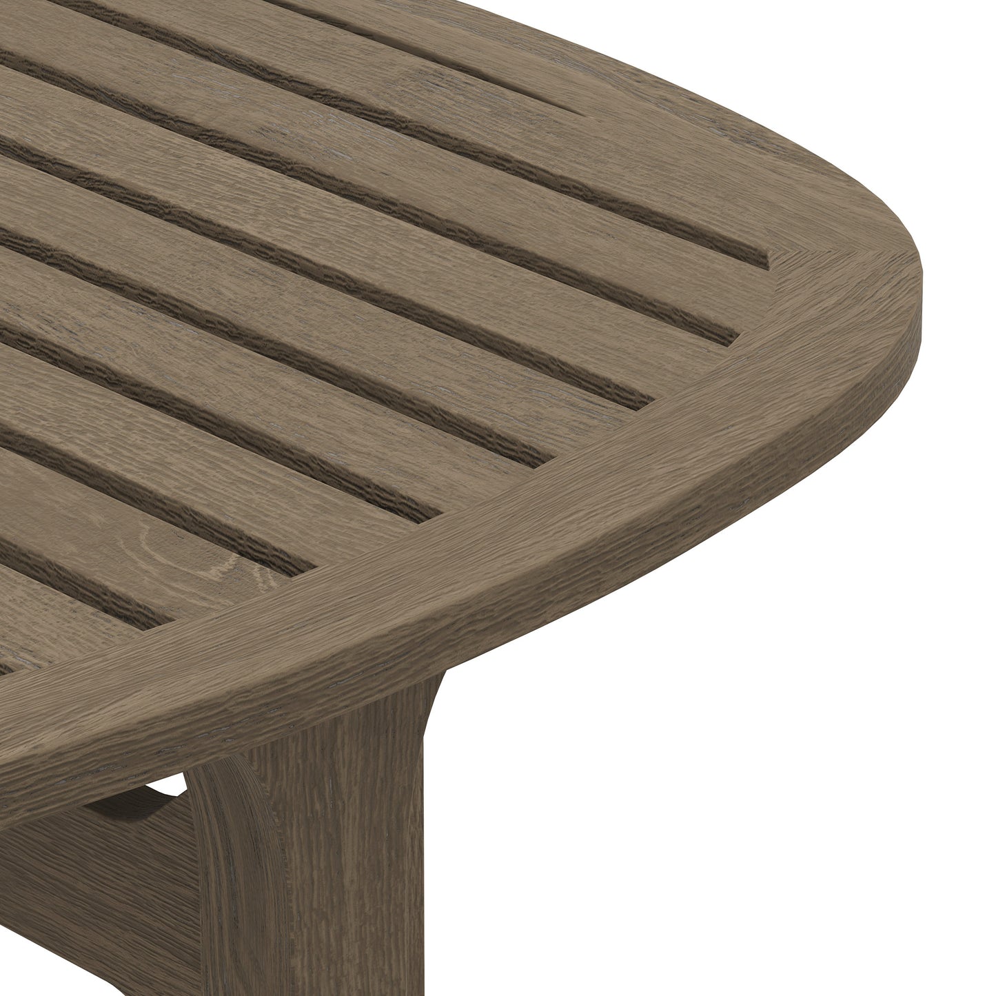 Saratoga Square Outdoor Patio Teak Wood Side Table by Furniture For America