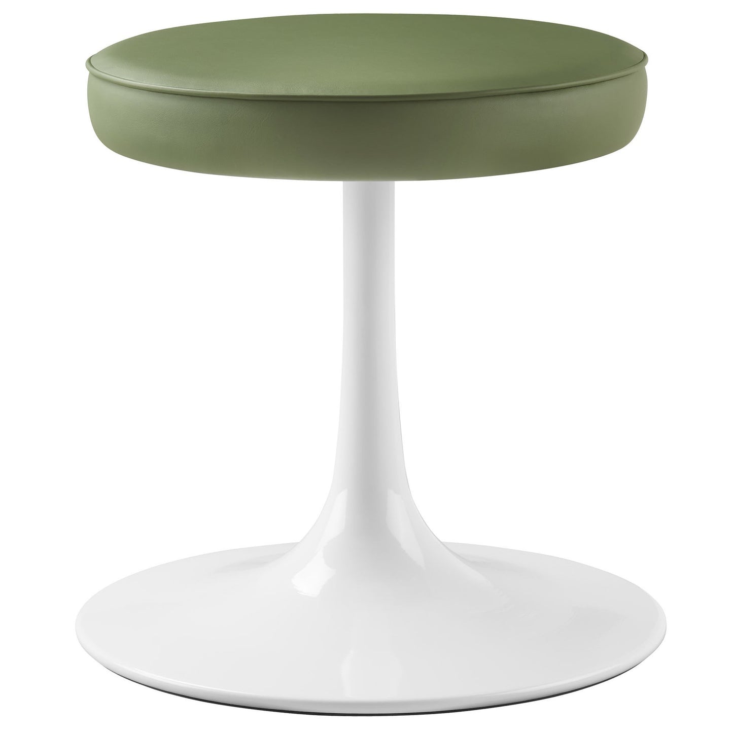 Lippa Vegan Leather Round Stool by Furniture For America