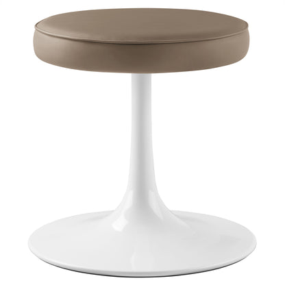 Lippa Vegan Leather Round Stool by Furniture For America