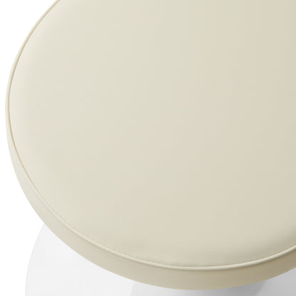 Lippa Vegan Leather Round Stool by Furniture For America