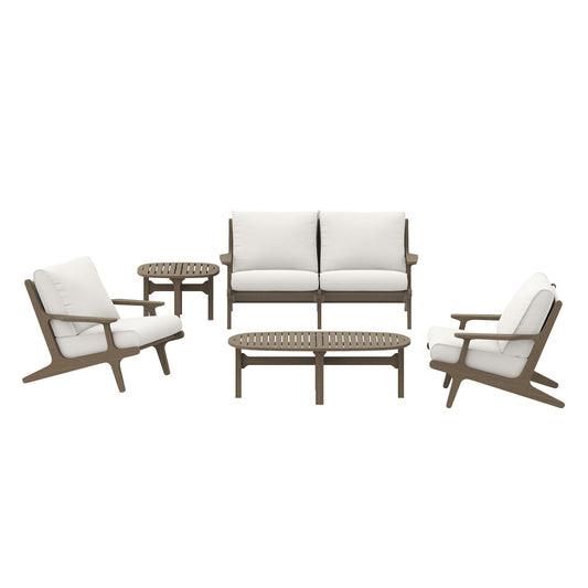 Saratoga 5-Piece Outdoor Patio Teak Wood Furniture Set by Furniture For America