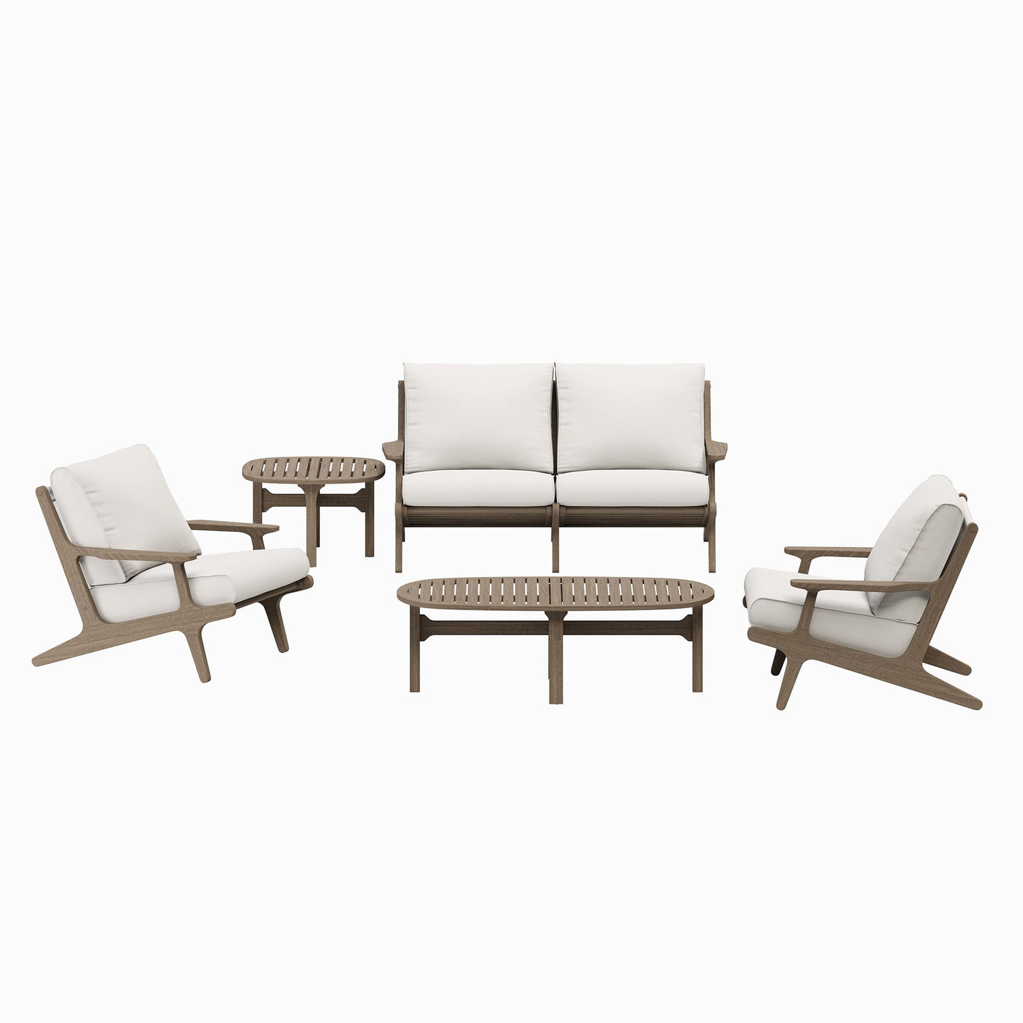 Saratoga 5-Piece Outdoor Patio Teak Wood Furniture Set by Furniture For America