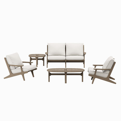 Saratoga 5-Piece Outdoor Patio Teak Wood Furniture Set by Furniture For America