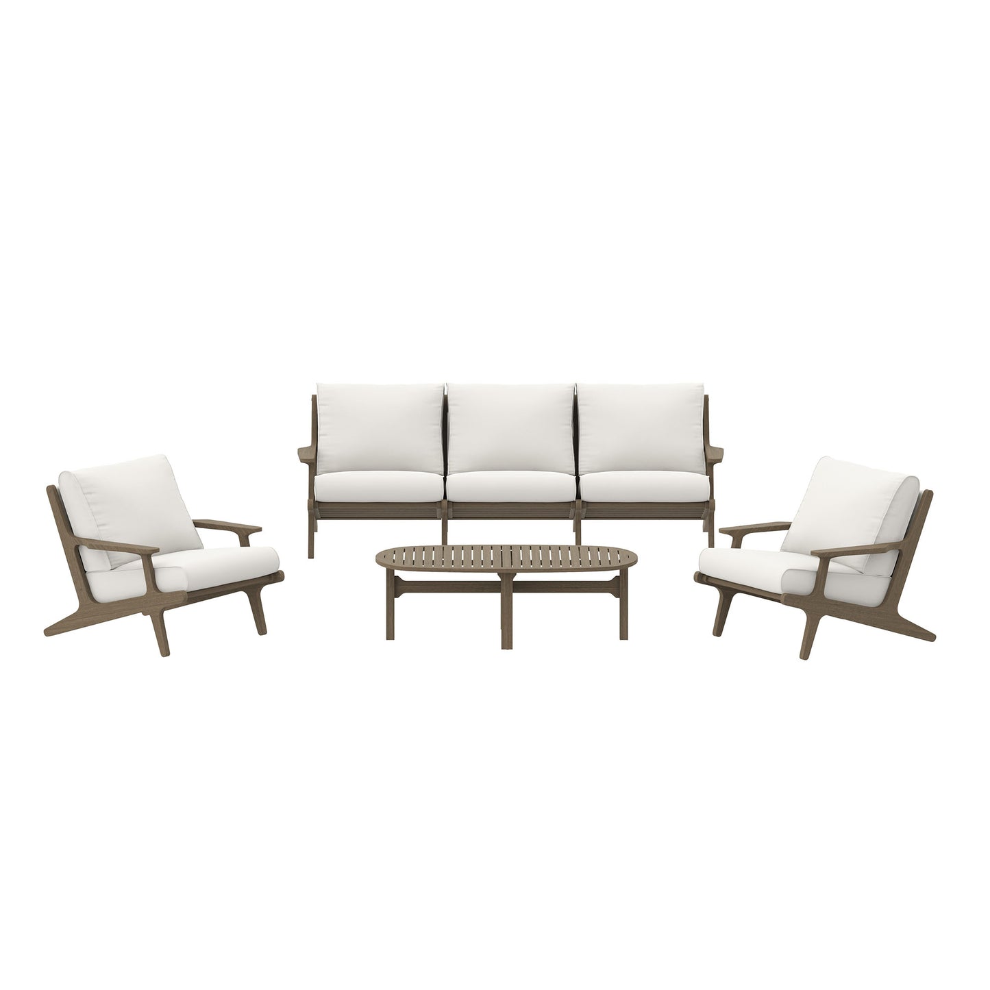 Saratoga 4-Piece Outdoor Patio Teak Wood Furniture Set by Furniture For America