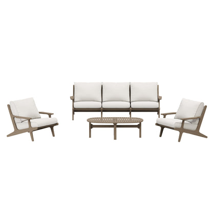 Saratoga 4-Piece Outdoor Patio Teak Wood Furniture Set by Furniture For America