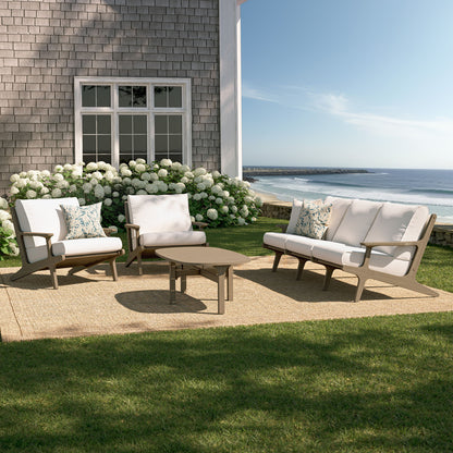Saratoga 4-Piece Outdoor Patio Teak Wood Furniture Set by Furniture For America