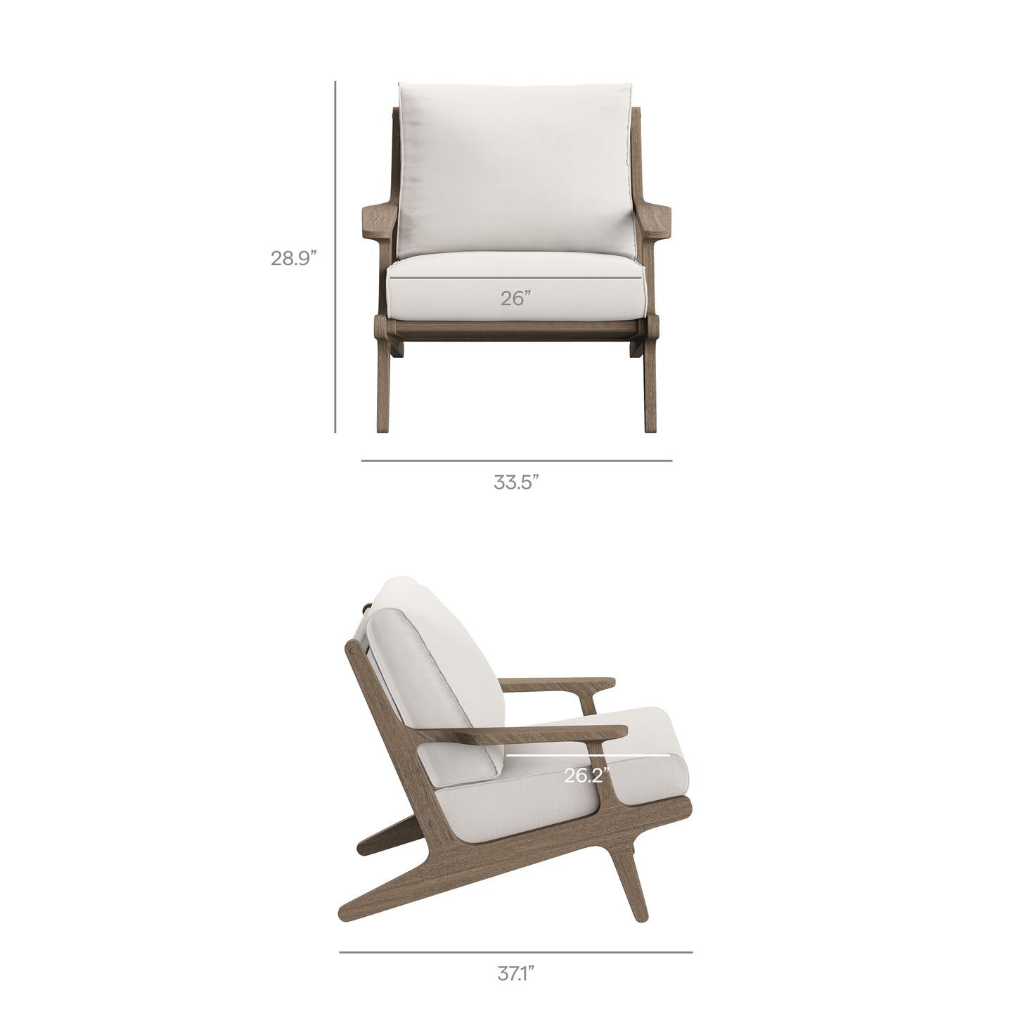 Saratoga 3-Piece Outdoor Patio Teak Wood Furniture Set with Lounge Chairs and Side Table by Furniture For America