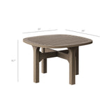 Lark Outdoor Patio Teak Wood 3-Piece Chaise Lounge Furniture Set in Weathered Gray Flint