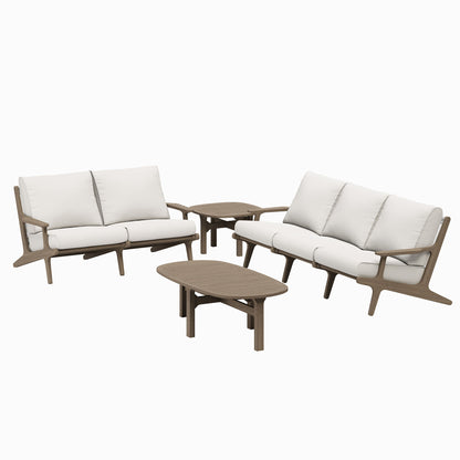 Saratoga 4-Piece Outdoor Patio Teak Wood Furniture Set by Furniture For America