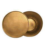Lila Metal Storage Side Table in Burnished Brass