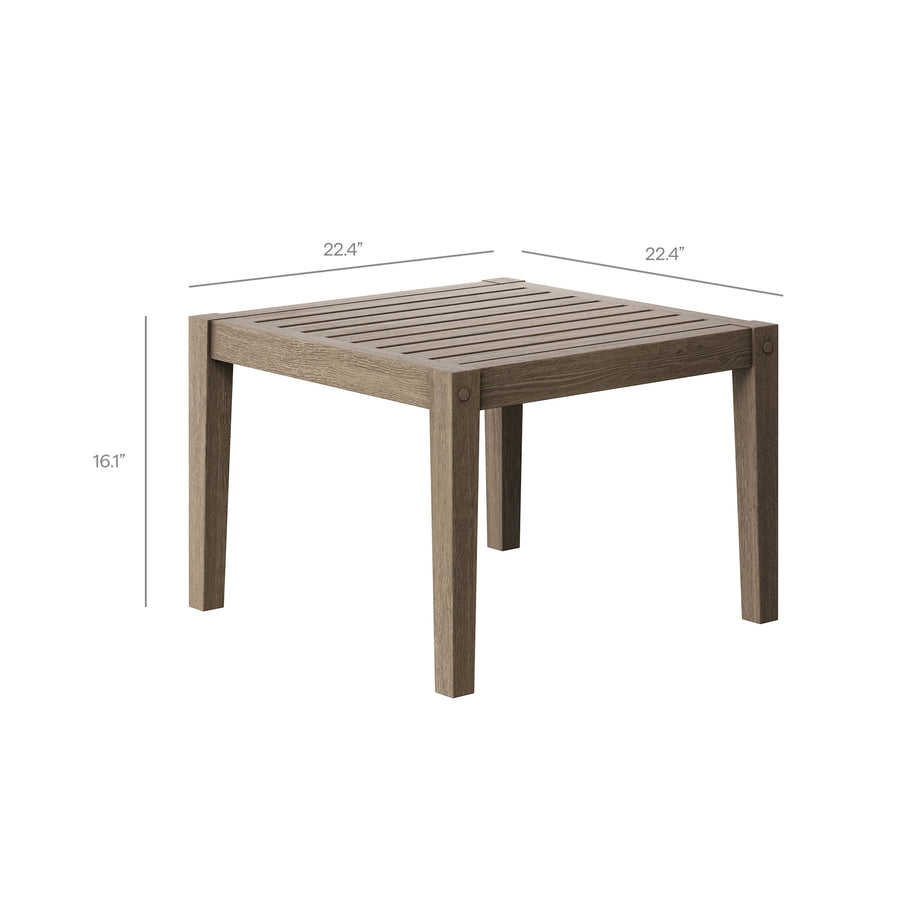 Roan 5-Piece Outdoor Patio Teak Wood Furniture Set in Weathered Gray Flint