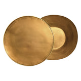 Lila 32 Inch Metal Storage Coffee Table in Burnished Brass