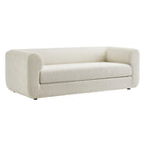 Emrys 89" Boucle Upholstered Sofa in Pearl