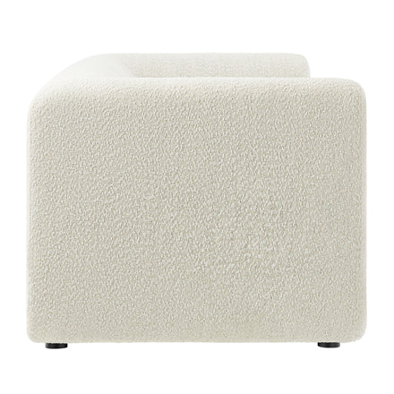Leif 89" Boucle Upholstered Sofa in Pearl