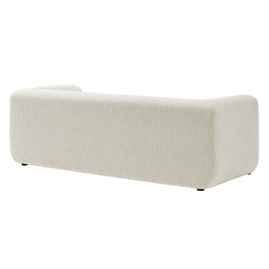 Emrys 89" Boucle Upholstered Sofa in Pearl