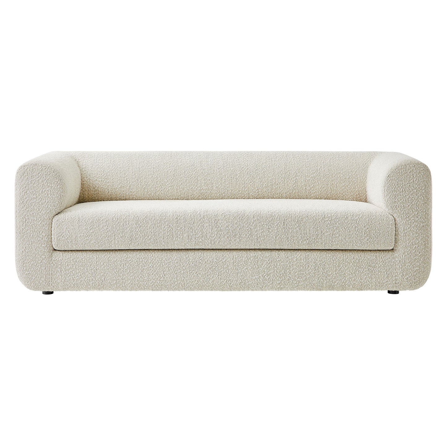 Emrys 89" Boucle Upholstered Sofa in Pearl