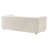 Emrys 89" Performance Velvet Upholstered Sofa in Alabaster