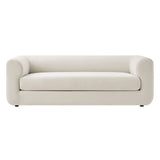 Emrys 89" Performance Velvet Upholstered Sofa in Alabaster