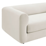 Emrys 89" Performance Velvet Upholstered Sofa in Alabaster