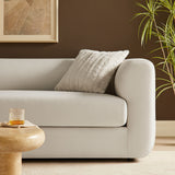 Emrys 89" Performance Velvet Upholstered Sofa in Alabaster