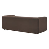 Emrys 89" Performance Velvet Upholstered Sofa in Chocolate Brown