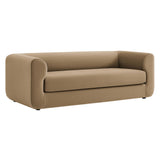 Emrys 89" Performance Velvet Upholstered Sofa in Taupe