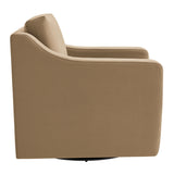 Finnian Performance Velvet Armchair in Taupe