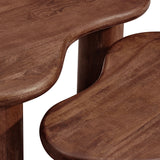 Celandine Mango Wood Nesting Coffee Table Set in Walnut