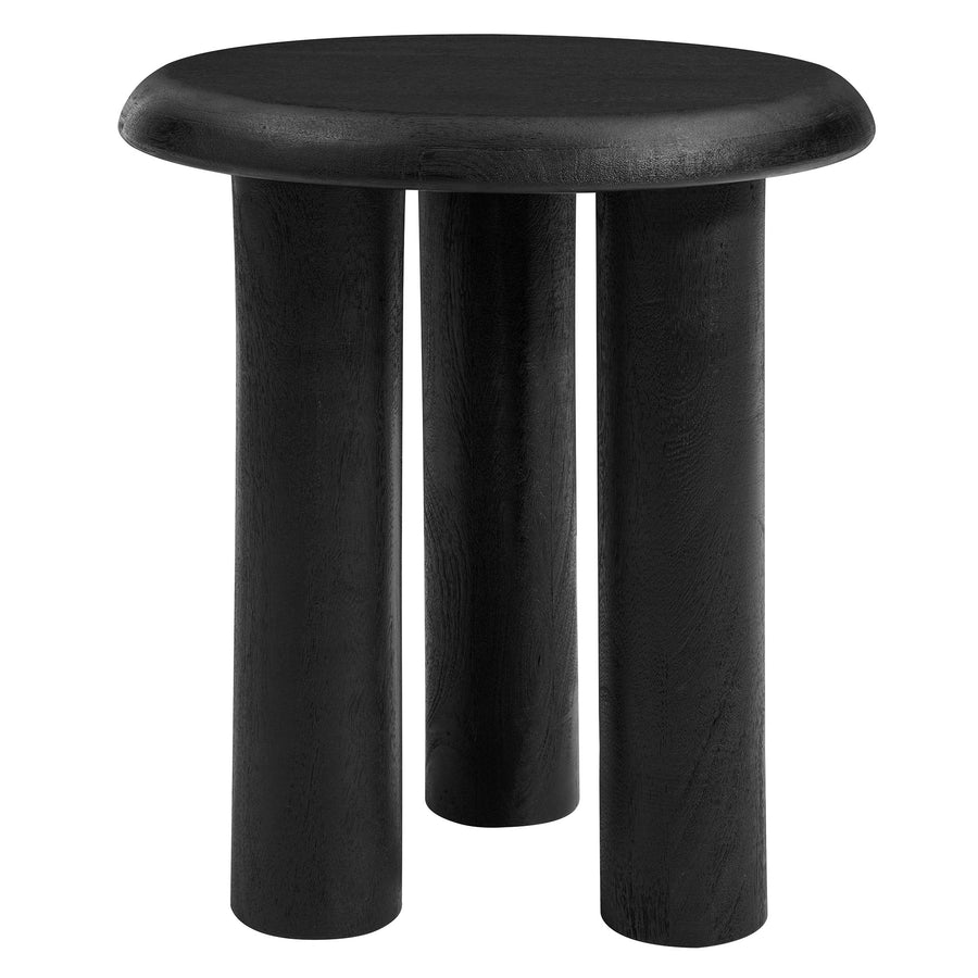 Lochlan Mango Wood Side Table in Black
