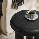 Lochlan Mango Wood Side Table in Black